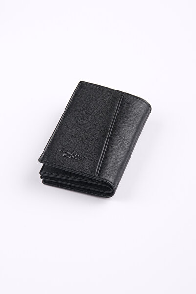 Ancora Leather Genuine Leather Minimum Card Holder -26206-Black