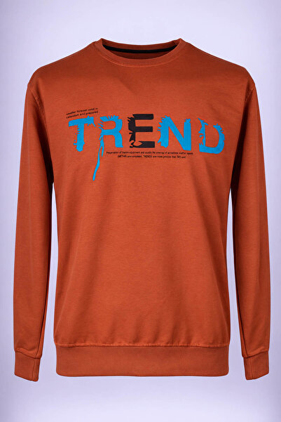 trender 26Yg08000051 Men's Sweatshirt Trend Print 0 Collar