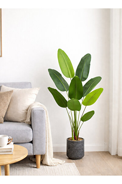 DRAMA HOME Artificial banana tree, realistic home decor plant – indoor artifi...