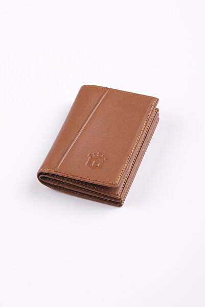 Ancora Leather Genuine Leather Minimum Card Holder -26206-Taba