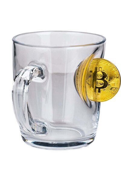 Bellore Glass Mug for Tea & Coffee Bitcoin - 340 ml
