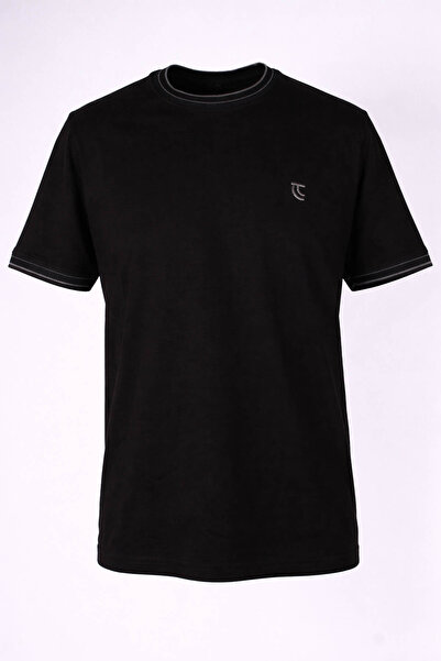 trender 26Yss9000026 Black Men's T-Shirt Modal O Neck