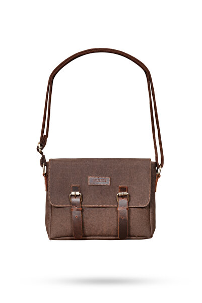 Gillario Canvas - Leather Plum Postman Bag - Design01