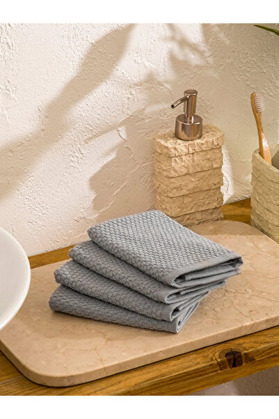 LC Waikiki Sivi Pamuk paket ručnika za ruke 3 komada 50x80 cm