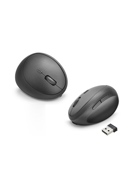 Skygo Kablosuz Ergonomik Dikey Mouse Dual Mod 3200 Dpi 6 Tuş Bilek Dostu - Si...