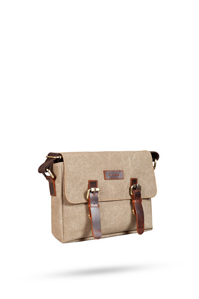 Gillario Design 01 Canvas - Leather Sand Postman Bag