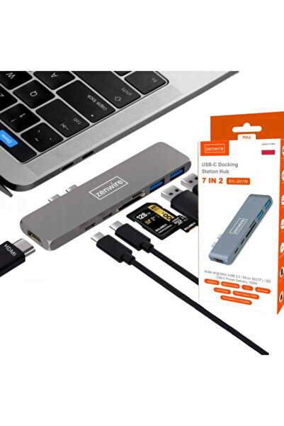 zenwire Adaptor 7in1 HUB Multiport / USB-C / HDMI 4K / SD / Thunderbolt 3.0 /...