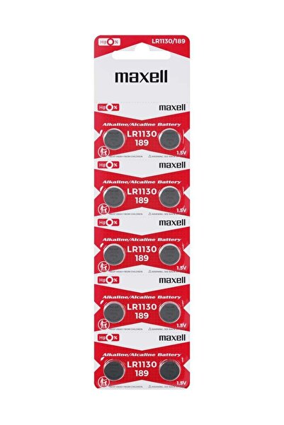 Maxell بطارية زر قلوية LR1130 مكونة من 10 قطع