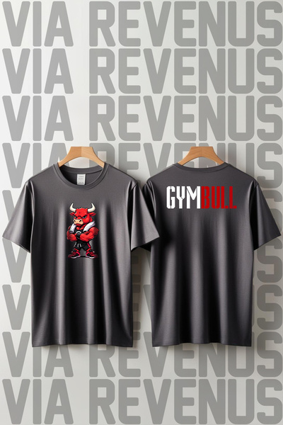 Vordevia Gym Bull cu imprimeu guler rotund croială largă bumbac 100% Tricou U...