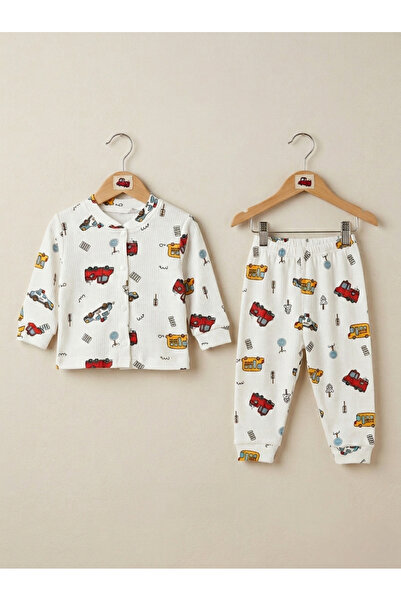 Yumak Bebek Ürünleri Organik Pamuklu Araba Baskılı Erkek Bebek Pijaması – Yen...