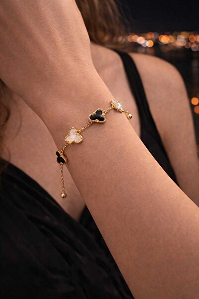 Banum Luxury Stylishly Designed Butterfly Black and White Color Bracelet
