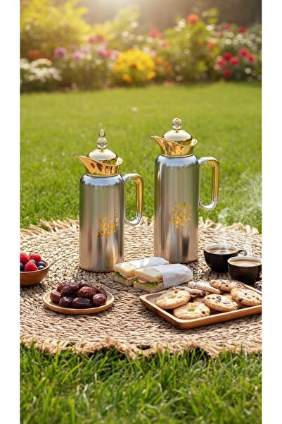 Generic Elegant design tea and coffee thermos set, 1 liter/750ml