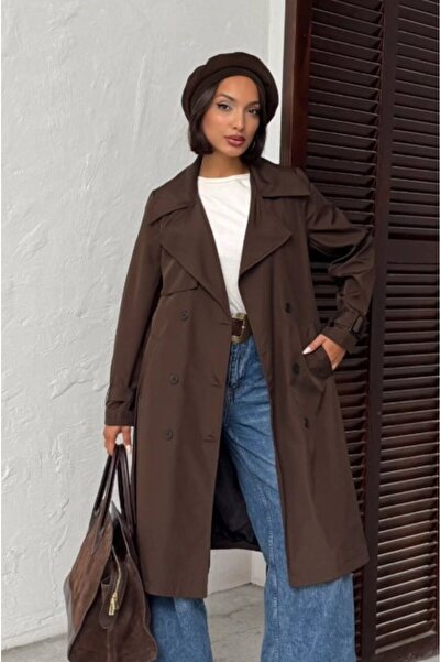 MADDİSSON New Season Double-Breasted Collared Women's Trench Coat