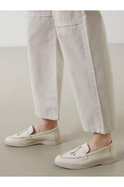 LC Waikiki Νέα Σεζόν Γνήσιο Δέρμα Γυναικεία Παπούτσια μοκασίνια - S5FK99Z8