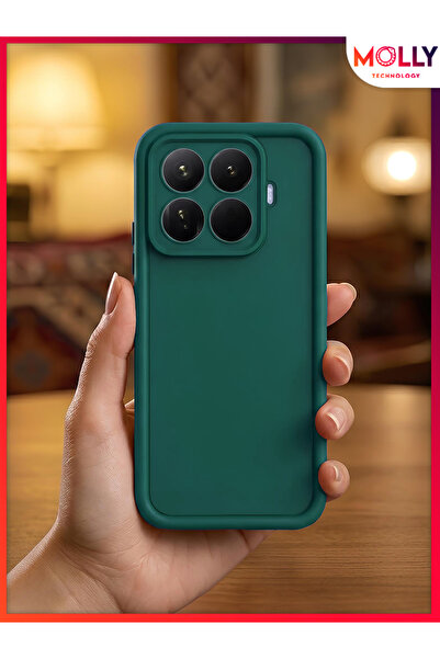 Molly Pine Green Edges Thick Pan Silicone Case for Mi 15t Pro