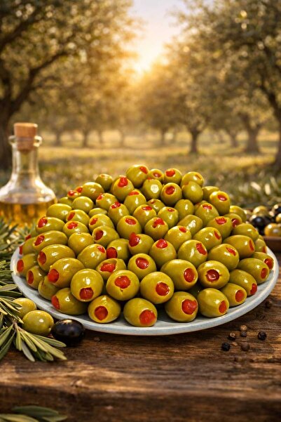 ALTINAL GIDA Biberli Yeşil Zeytin (900GR)