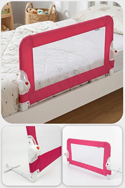 Wellgro Littles 83*48 cm Pembe Yatak Bariyeri, Çocuk Yatak Korkuluğu
