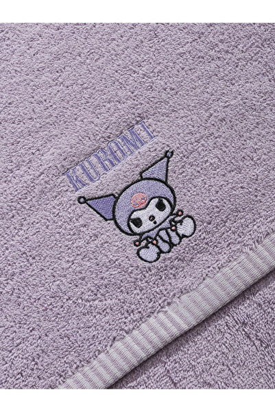 LC Waikiki Purple Kuromi Embroidered Face Towel Set of Cotton 50X80 cm