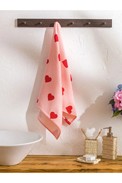 LC Waikiki Ružičasti Štampano Pamuk paket peškira za lice 50x80 cm