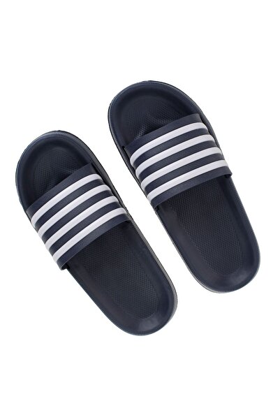 OEM Slapi Slider Albastri cu Dungi Albe pentru Copii 39-40