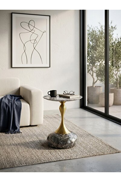 DEC11 طاولة جانبية عصرية - بتصميم فني مميز