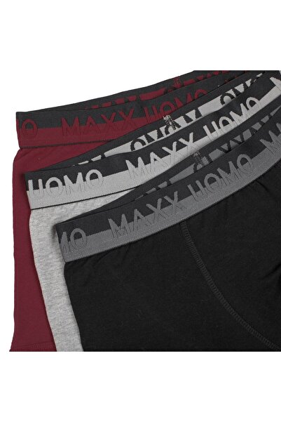OEM Men's Boxers Black Burgundy Grey Melange Medium