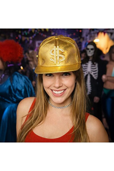 OEM Sapca Deghizare Aurie Semn $ cu Stras
