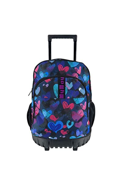 OEM Ghiozdan - Troller Scoala Inimi Mov Albastru - My Way