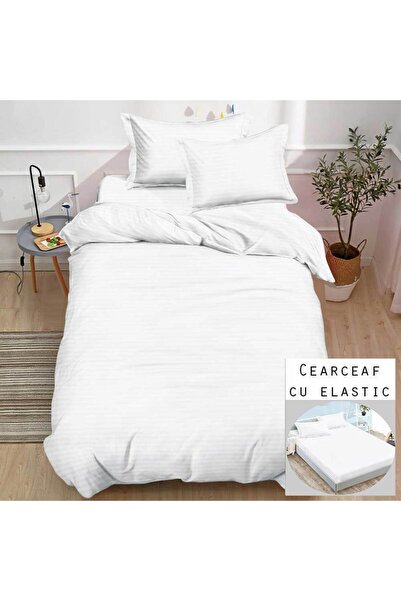 Patul Duvet Cover Set Set, 1 Person, Damask, 4 Pieces, Stretchy Sheet