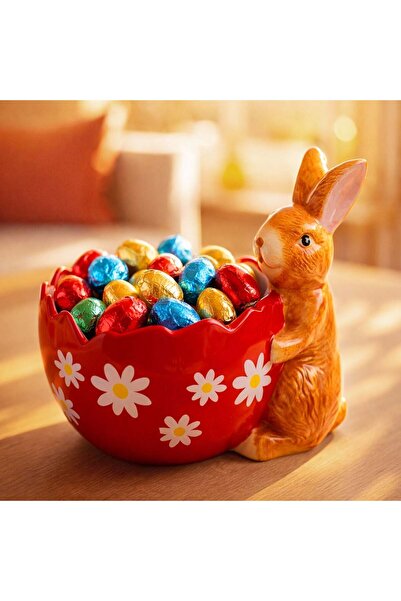 OEM Egg Holder with Patterned Red Egg 21x17x18cm