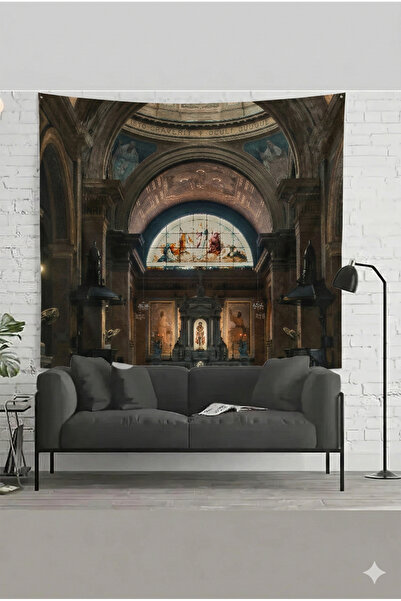 by EKTIREN Διακοσμητικό ταπετσαρία τοίχου με αρχιτεκτονικό θέμα το καθεδρικό ναό