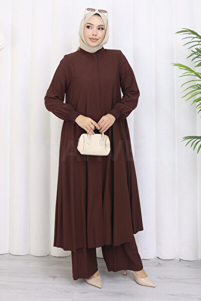 Moda Hayme %85 Pamuklu Umre Takımı - Tunik ve Pantolon Birarada