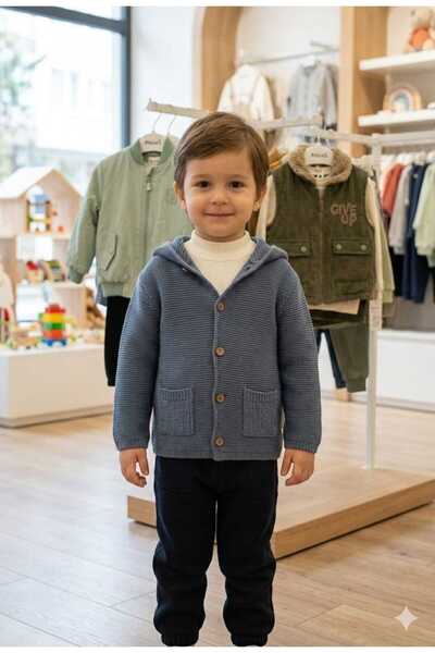 Yağmur Giyim Necix's Knitwear Cardigan 3-Piece Boy's Set 3-5 Years 234243