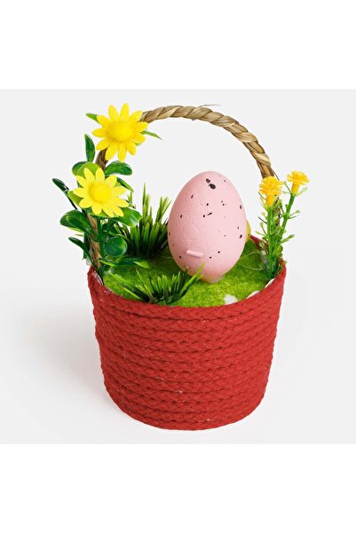 OEM Colorful Easter Basket with Figurines 14cm