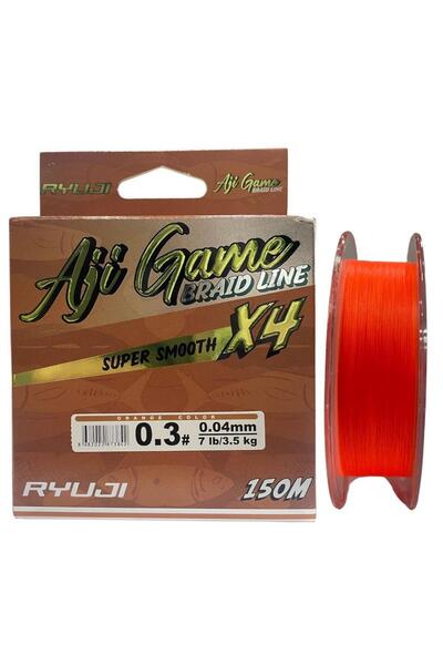 RYUJI Aji Game 4x 150 mt 0.04mm İp Misina Orange