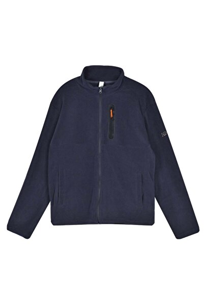 OEM Men's Blue Fleece Jacket with Zipper & Pockets XLarge