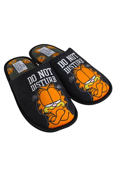 OEM Black Winter Slipper with Patterned for Men 45-46