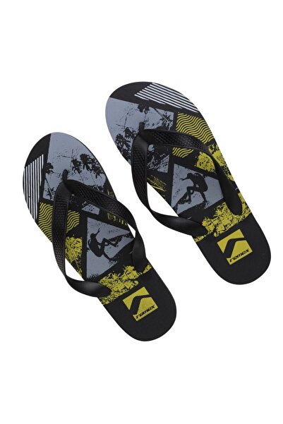 OEM Black Yellow Surfer Flip Patterned for Men 40-41