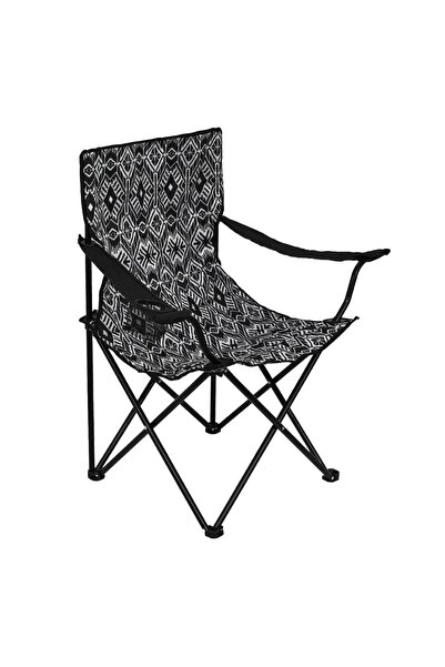 OEM Scaun Camping Pliabil Negru Aztec cu Husa 54x54x85cm