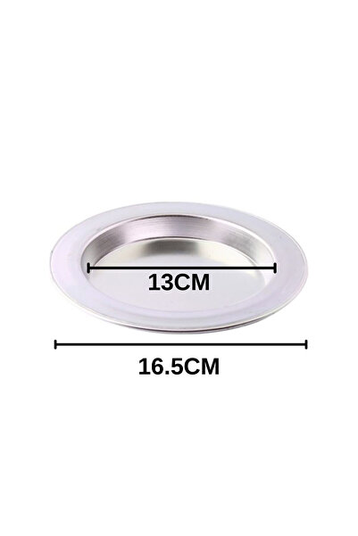 Albergio Aluminum Kunefe Plate 13 cm Inner Diameter 16.5 cm Outer Diameter 2....