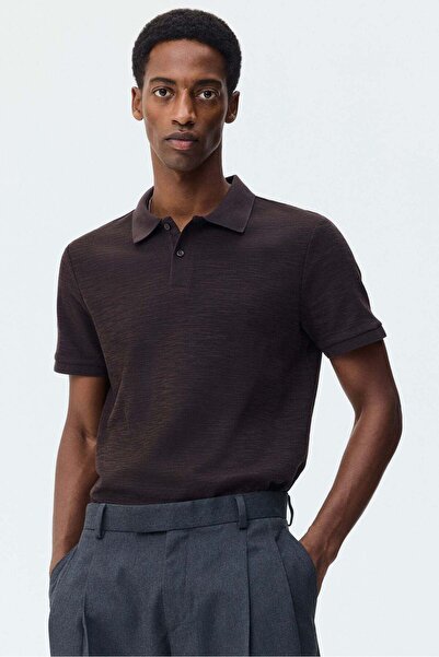H&M Slim Fit Jacquard-knit polo shirt