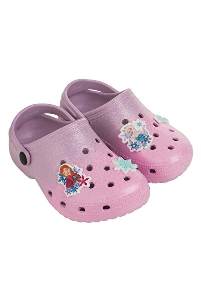 OEM Saboti Roz Lila cu Glitter & Pins Frozen pentru Copii 24-25