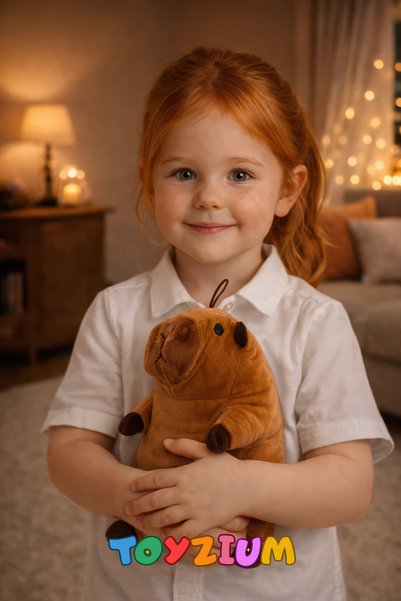 Shem Plush Capybara Toy 26 cm – Play & Sleep Companion – Soft-Textured Hugable – Adorable Design