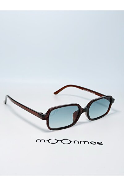MOONMEE نظارات شمسية سيجنال للجنسين مستطيلة الشكل باللون الأخضر الداكن