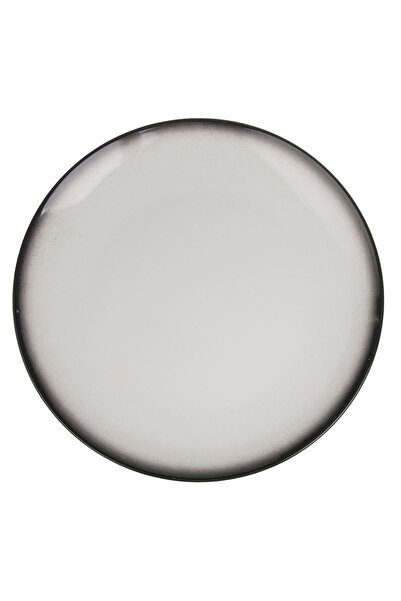 OEM Black Ceramic Flat Plate Stone Effect Ø27cm