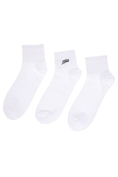Jumbo Șosete sport pentru bărbați, model brodat, alb, set 3 perechi, mărimea ...