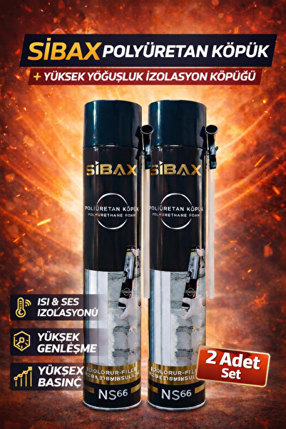 Sibax 2 Adet Poliüretan Montaj Köpüğü 600 gr – Çok Amaçlı Dolgu ve Yalıtım Kö...