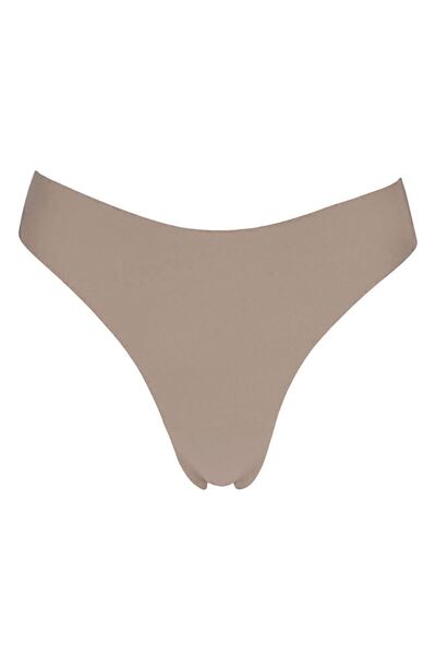 OEM Dark Beige Laser Cut String Panties Large