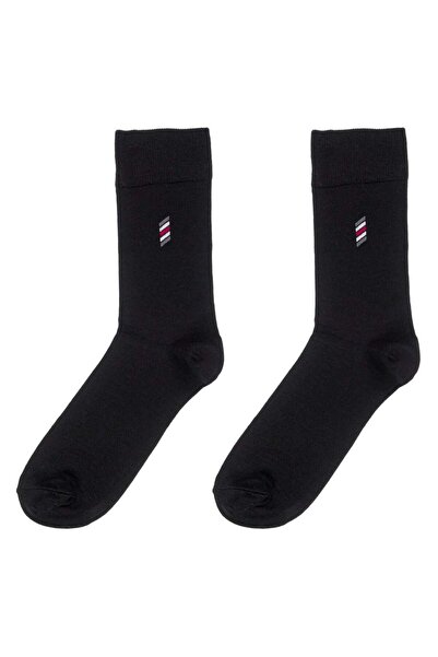 OEM Sosete Negre cu Broderie pentru Barbati - 2 perechi 40-42