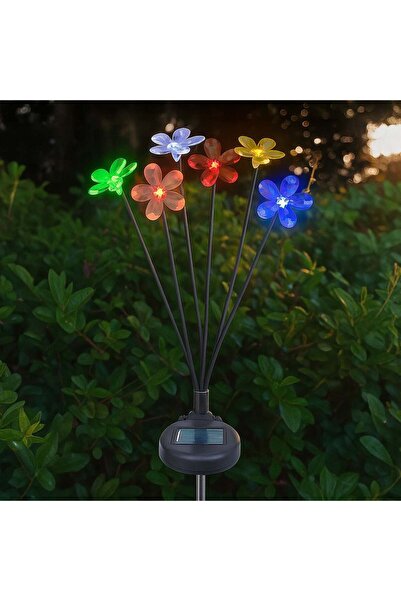 OEM Lampa Solara Stick cu Buchet de Flori Colorate 73cm